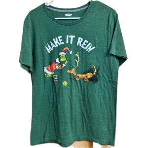 Old Navy Green Grinch Adult T-Shirt Size M